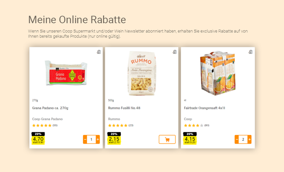 Passende Coupons zum individuellen Interesse des Kunden erhöht die Nutzungswahrscheinlichkeit um ein Vielfaches. (Foto: Coop Schweiz)