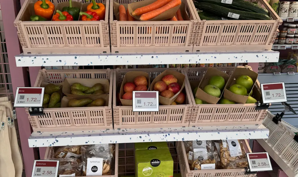 Auch einzelne Obst- und Gemüsestücke im S-Mart Store sind mit RFID ausgestattet.