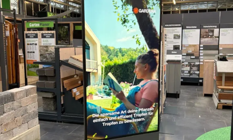 Im Obi-Markt in Köln-Pesch stehen sie, die Stelen mit 55-Zoll-Displays, die Ben Hur liefern darf. (Foto: Obi)