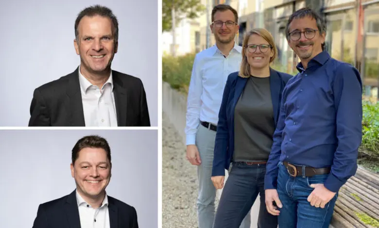 Bündel die SAP-Logistikkompetenz ihrer Unternehmen: Dirk Blum und Jürgen Werner (CAS AG), Tim Frederik Juchler, Maike Lehnart und Hans-Frieder Hermann (Them Consulting).(Foto: CAS AG / Them Consulting)