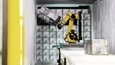 Using solution from XYZ Robotics, Bauhaus has fully automated the unloading of containers, as well as sorting and palletising. (Photo: XYZ Robotics)