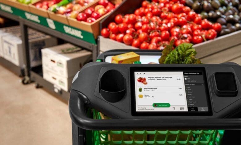 Amazons Dash Cart erfasst automatisch alle Produkte, die der Kunde hineinlegt. (Foto: Amazon)