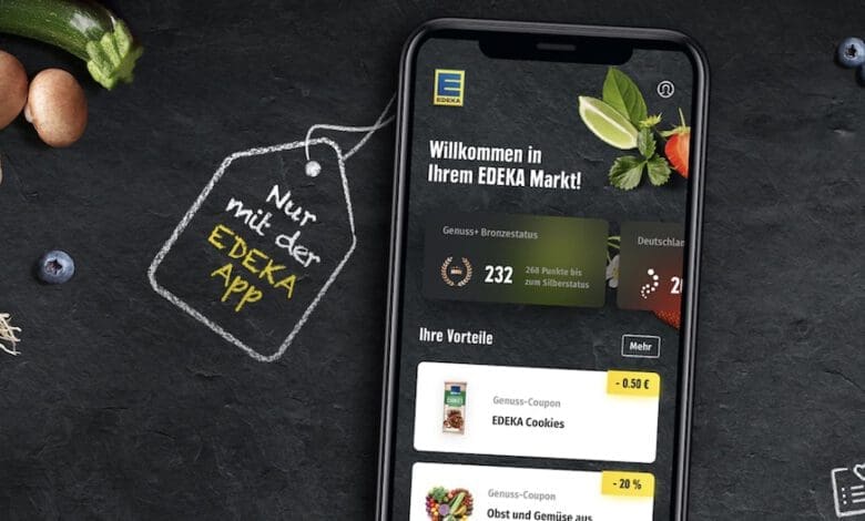 Die Edeka App integriert jetzt Einkaufsfunktionen wie das Bonusprogramm Genuss+, mobiles Zahlen oder Self-scanning auf den Smartphones ihrer Kunden. (Foto: Edeka)