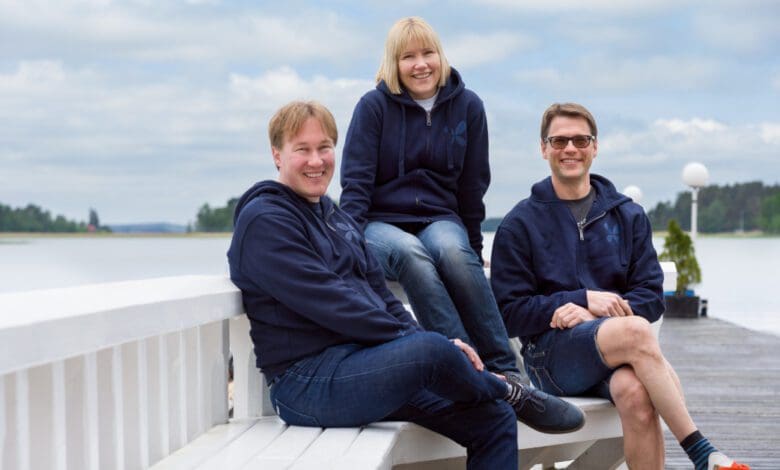 The founders of Relex: Michael Falck, Johanna Småros und Mikko Kärkkäinen (Photo: Relex Solutions)