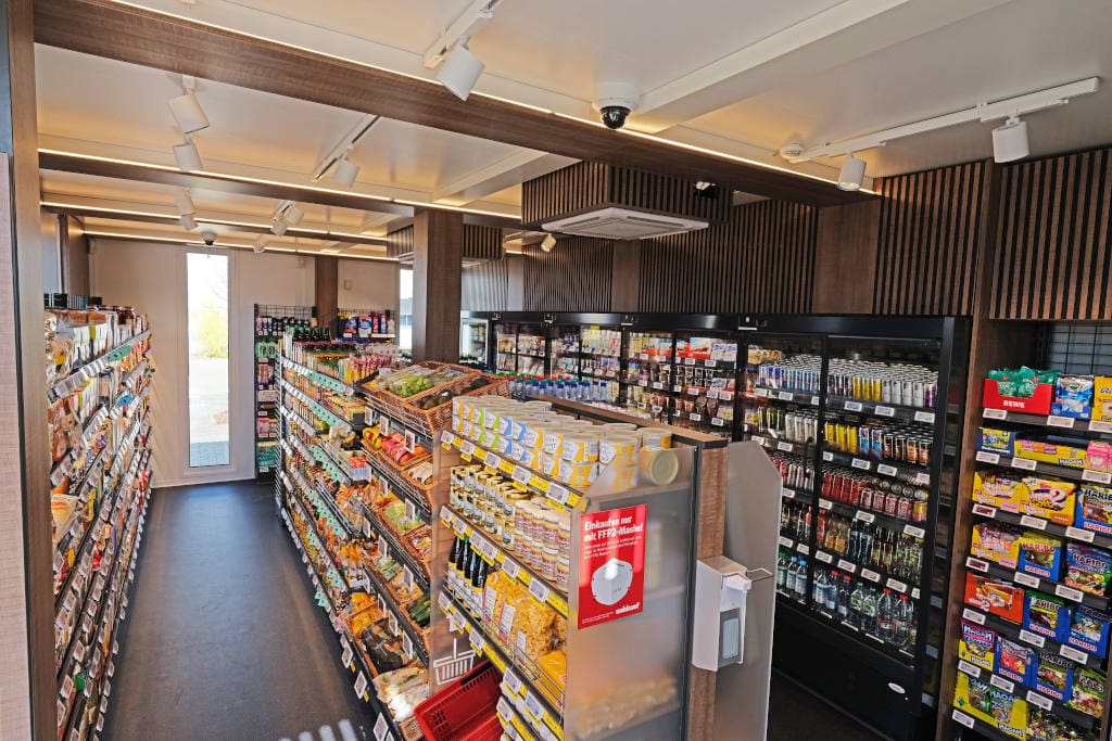 The unmanned Nahkauf box is designed for local supply in rural regions where large stores are not profitable. (Photo: Rewe)