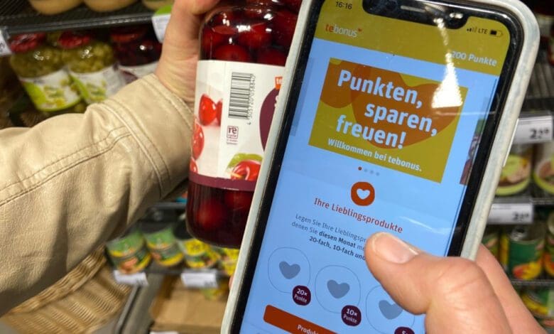 Tegut customers can choose their favourite products in the Tebonus app every month and collect multiple points. (Photo: Retail Optimiser)
