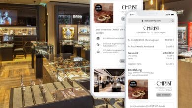 Digital receipts at Christ offer a wide range of possibilities for personalised customer targeting. (Photos: Christ / Warrify / Montage: The Retail Optimiser)