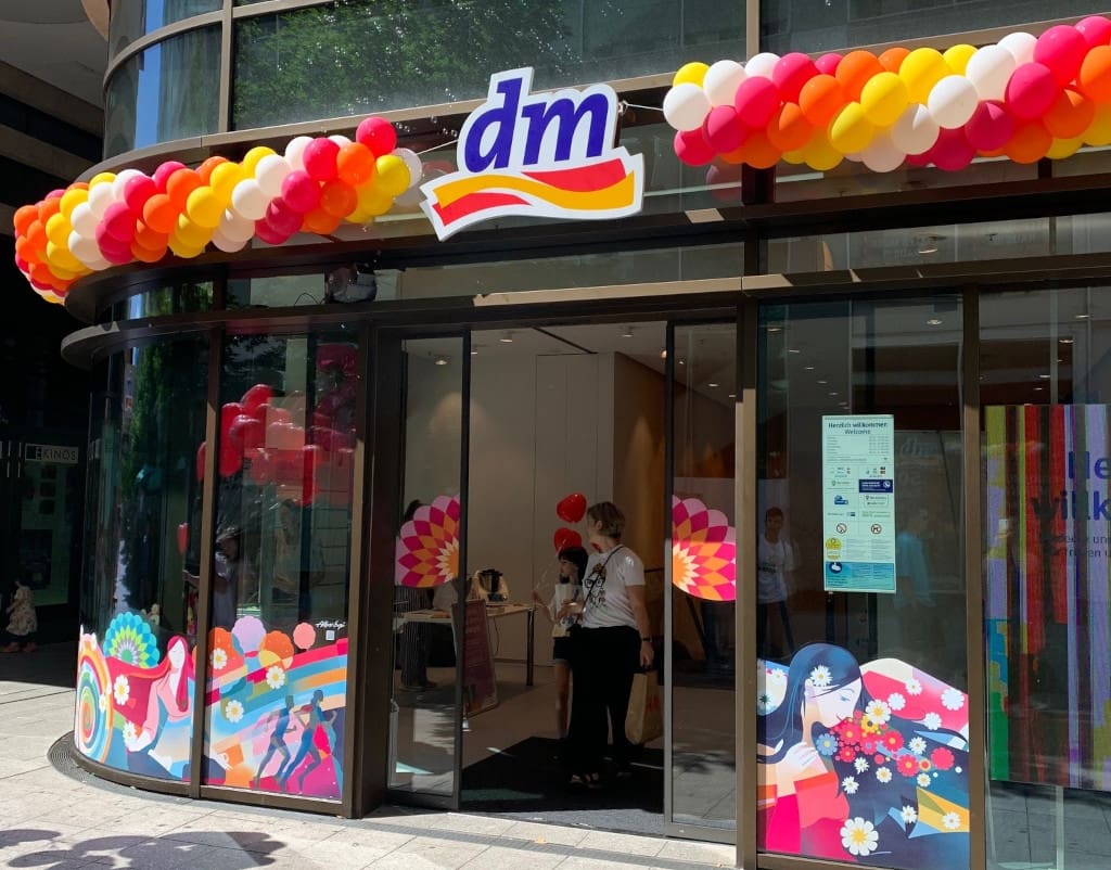 Re-opening of the converted dm store at Zeil 123 near Hauptwache in Frankfurt am Main on Saturday, 11 June 2022. (Photo: Retail Optimiser)