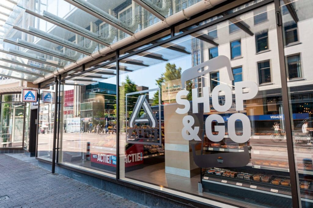 The Aldi Nord shop in the Lange Viestraat in the centre of Utrecht has no checkout. (Photo: Aldi Nord)