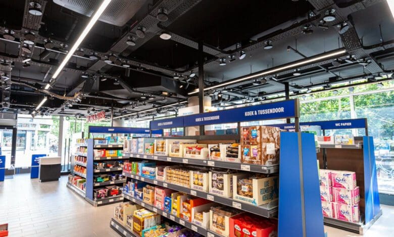 In the 370 square metre Aldi Nord store in Utrecht, 470 cameras were mounted on the ceiling and around 500 scales in shelves. (Photo: Aldi Nord)