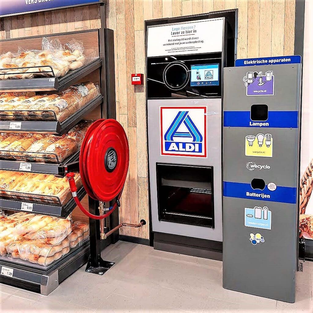 At Aldi Shop & Go in Utrecht, the deposit amount is automatically transferred to the app. (Photo: Aldi)