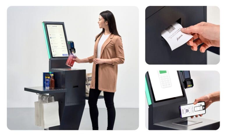 Mit diesen völlig neuen Self-Checkouts von Shopreme wird Aldi Nord diese Woche eine Filiale im niederländischen Berkel-Enschot wiedereröffnen. (Foto: Shopreme)