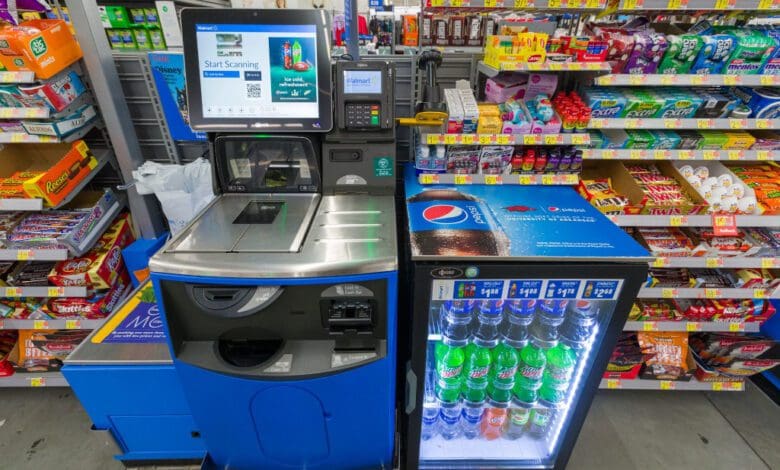 With retail giants like Walmart, NCR continues to expand its leadership in the market for self-checkouts. (Photo: Walmart)