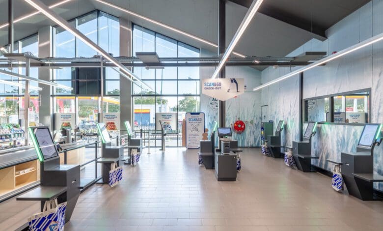 Die Aldi Nord Filiale im niederländischen Culemborg hat sogar neun SB-Terminals – in anderen Testfilialen sind es sechs. (Foto: Shopreme)