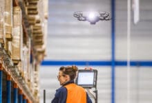 Autonomous drones at Ikea will now also operate alongside employees around the clock. (Photo: Ikea)