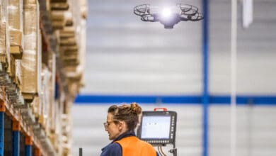 Autonomous drones at Ikea will now also operate alongside employees around the clock. (Photo: Ikea)