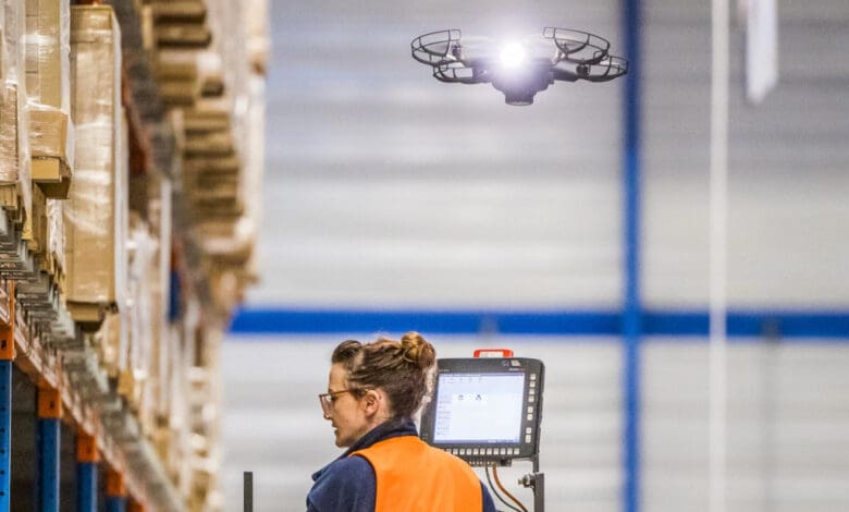 Autonomous drones at Ikea will now also operate alongside employees around the clock. (Photo: Ikea)