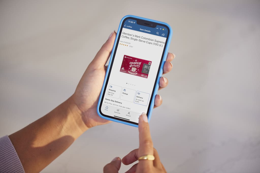 Kunden der Walmart Cash & Carry-Vertriebslinie Sam's Club erhalten über die unternehmens-eigene App beim Scannen von Produkten im Store personalisierte Angebote in Echtzeit. (Foto: Walmart / Sam's Club)