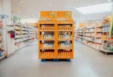 dm replaces cardboard displays throughout Europe with Chep's reusable system. (Photo: Chep)