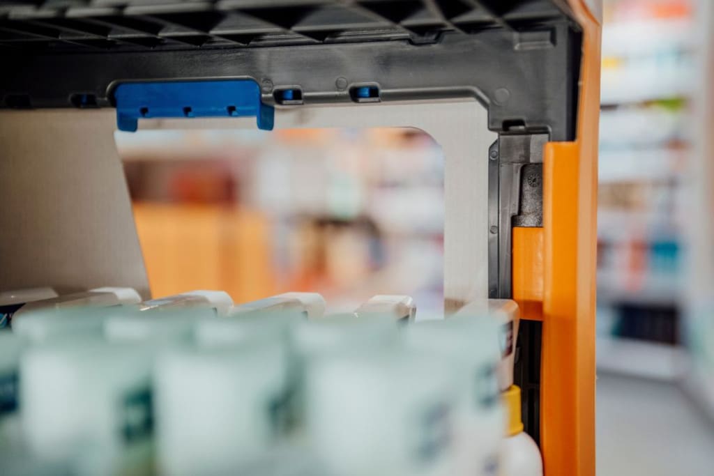 dm ummantelt Cheps Q+ Reusable Displays mit individuell gebrandeten Kartonhüllen für die Marken-Inszenierung seiner Sundance-Produkte. (Foto: Chep)