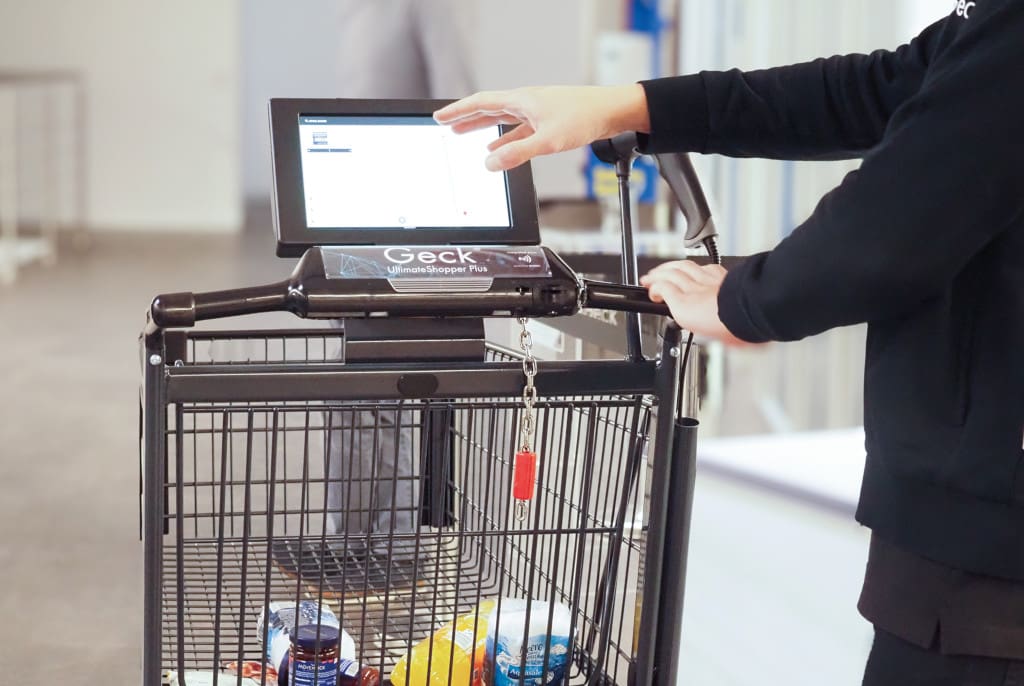 Im Geck Testsupermarkt in Altena in Nordrhein-Westfalen kann der UltimateShopper live getestet werden. (Foto: J.D. Geck GmbH)
