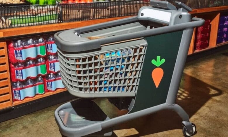 Anfang 2026 können Kunden bei Morrisons mit dem smarten Einkaufswagen Caper von Instacart einkaufen. (Foto: Instacart)