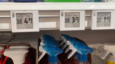 dm hat sich als weltweit zweites Handelsunternehmen nach Walmart für die innovative Regal-Label-Technologie EdgeSense der VusionGroup entschieden. (Foto: Lebensmittel Zeitung / Denise Klug)