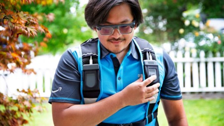 Amazon’s smart glasses give delivery drivers on-screen tools shown directly in their field of view (Photo: Amazon)