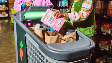 Carrefour erwägt, die KI-gestützten Einkaufswagen Caper von Instacart in zwei belgischen Filialen zu testen. (Foto: Instacart) 