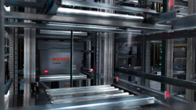 Das neue Verteilzentrum von Migros Online nutzt die Automatisierungs-Technologie von Knapp. (Foto: Migros)